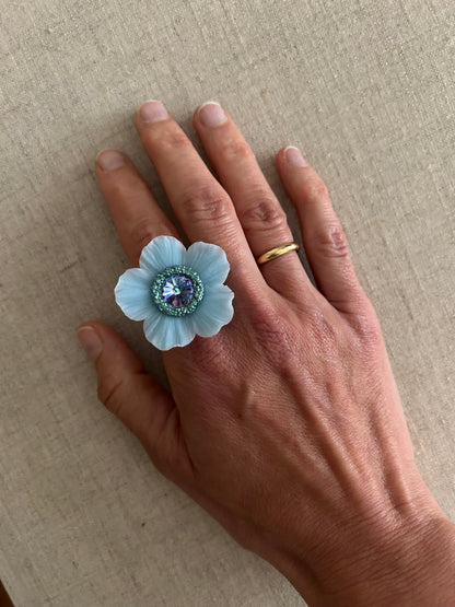 ANILLO ANÉMONA AZUL
