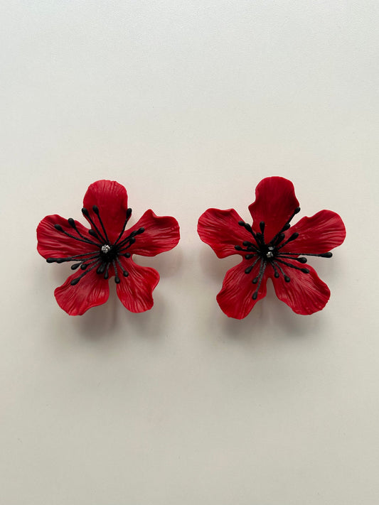 PENDIENTES MARIETA ROJO GUINDA