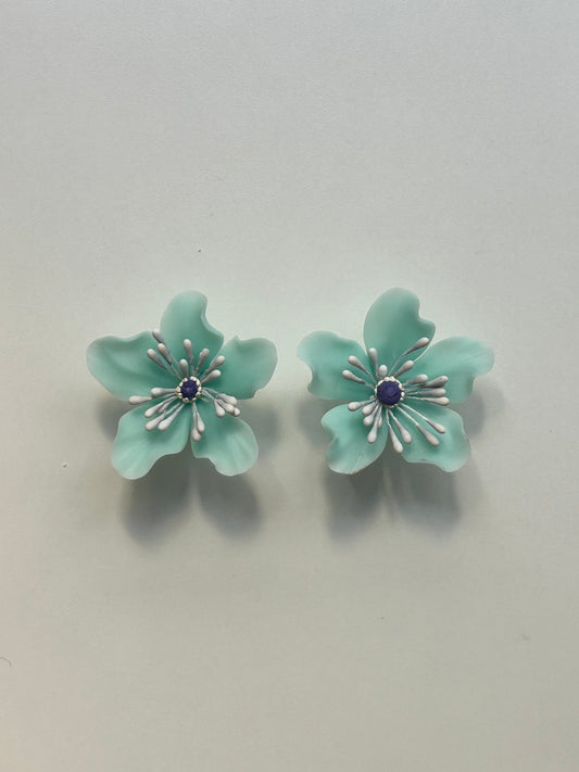 PENDIENTES ALMENDRO AGUAMARINA