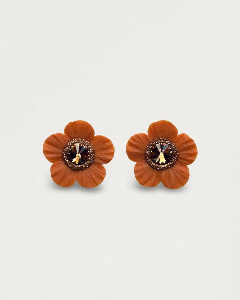 PENDIENTES ANÉMONA RUST ORANGE
