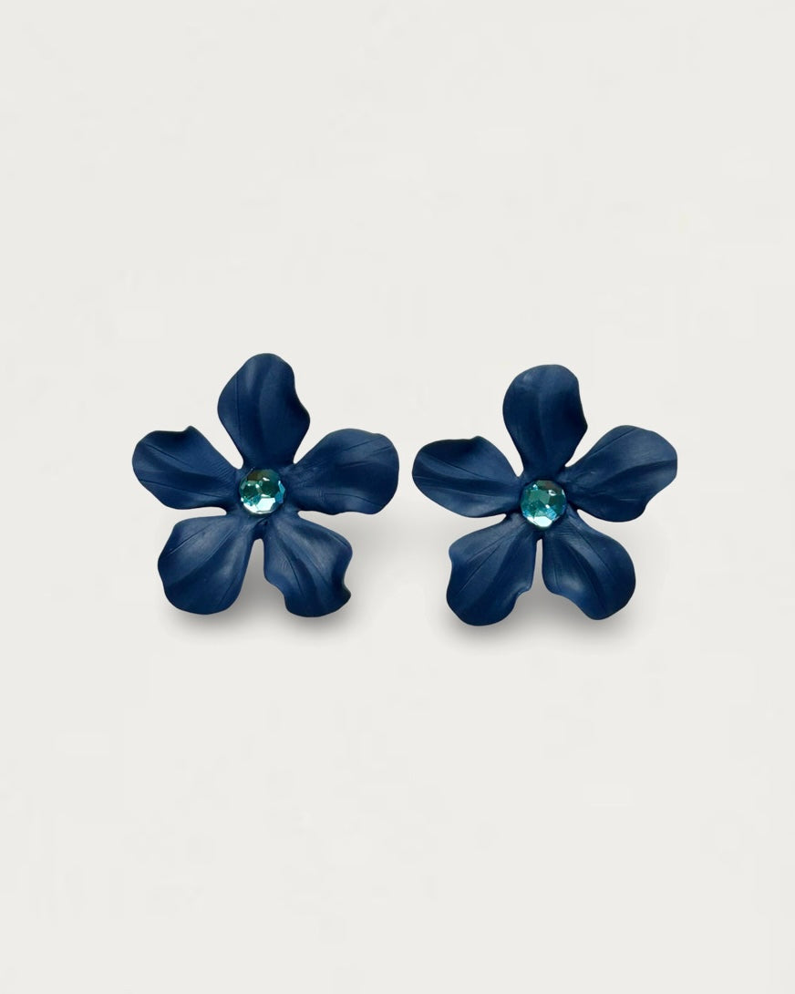 PENDIENTES MAGNOLIA AZUL NOCHE