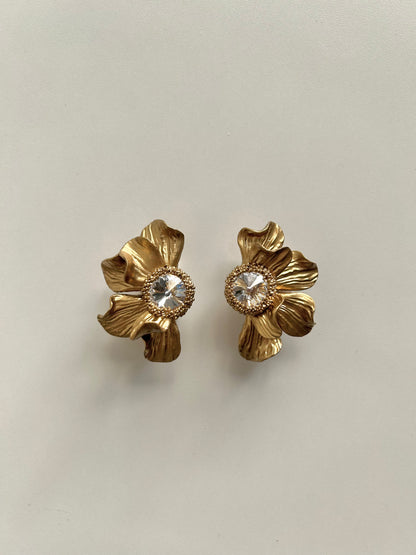 PENDIENTES SOL GOLD CRISTAL