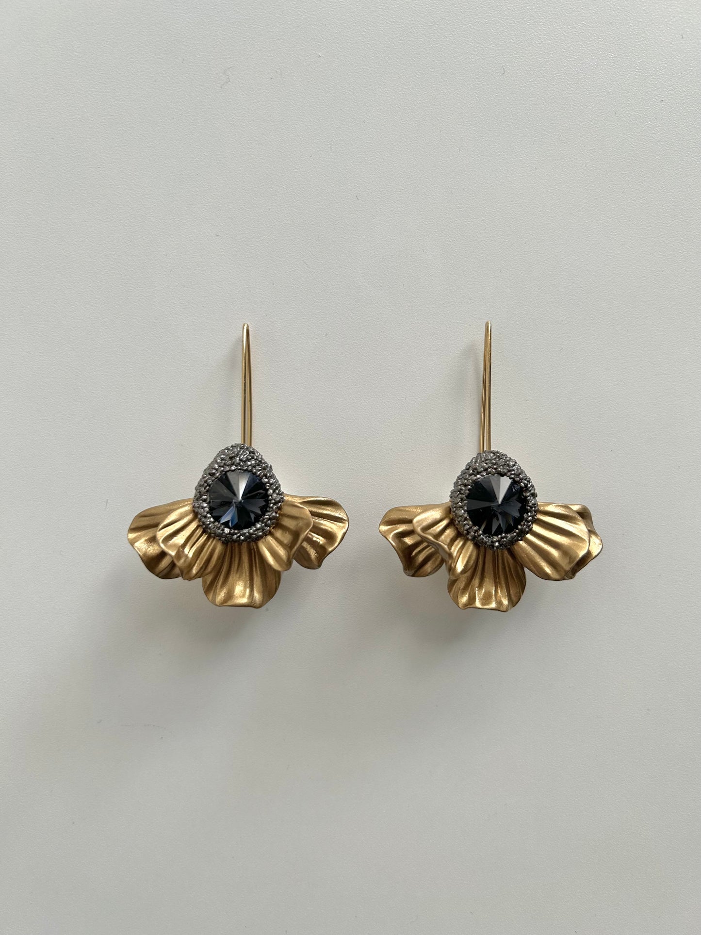 PENDIENTES ABANICO GOLD AZABACHE