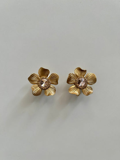 PENDIENTES CHABELA PARTY GOLD ROSA NUDE