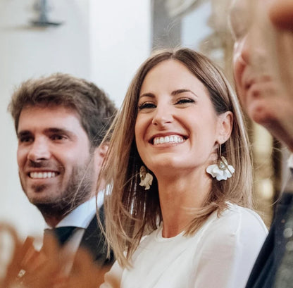 PENDIENTES ABANICO WHITE CRISTAL